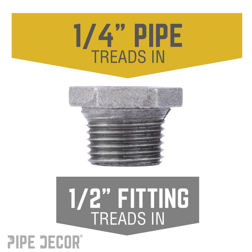 1/2 in. x 1/4 in. Black Bushing - Sweatfully