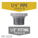 1/2 in. x 1/4 in. Black Bushing - Sweatfully
