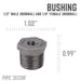 1/2 in. x 1/8 in. Black Bushing - Sweatfully