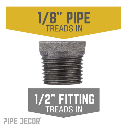 1/2 in. x 1/8 in. Black Bushing - Sweatfully