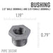 1/2 in. x 3/8 in. Black Bushing - Sweatfully