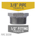 1/2 in. x 3/8 in. Black Bushing - Sweatfully