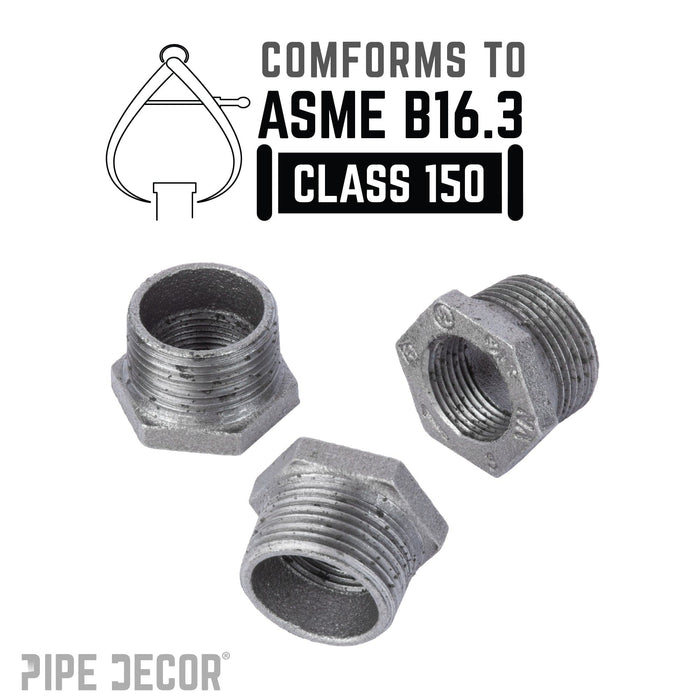 1 in. x 3/4 in. Black Bushing - Sweatfully