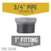 1 in. x 3/4 in. Black Bushing - Sweatfully
