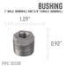 1 in. x 3/8 in. Black Bushing - Sweatfully