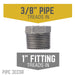 1 in. x 3/8 in. Black Bushing - Sweatfully