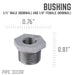 1/4 in. x 1/8 in. Black Bushing - Sweatfully