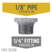 1/4 in. x 1/8 in. Black Bushing - Sweatfully