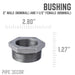 2 in. x 1 1/2 in. Black Bushing - Sweatfully