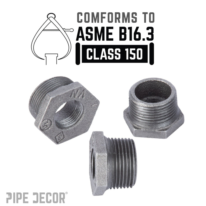 2 in. x 1 1/4 in. Black Bushing - Sweatfully