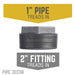 2 in. x 1 in. Black Bushing - Sweatfully