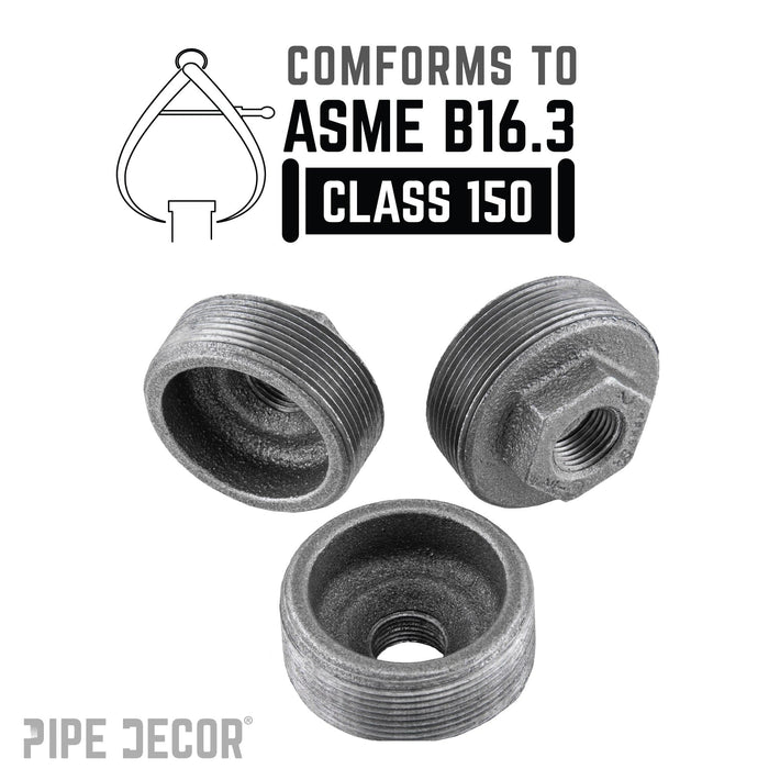 2 in. x 3/4 in. Black Bushing - Sweatfully