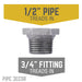 3/4 in. x 1/2 in. Black Bushing - Sweatfully