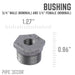 3/4 in. x 1/4 in. Black Bushing - Sweatfully