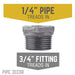 3/4 in. x 1/4 in. Black Bushing - Sweatfully