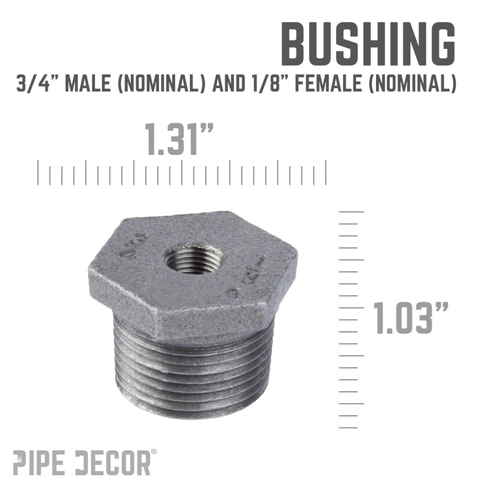 3/4 in. x 1/8 in. Black Bushing - Sweatfully