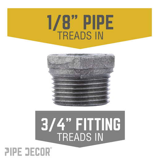3/4 in. x 1/8 in. Black Bushing - Sweatfully