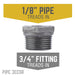 3/4 in. x 1/8 in. Black Bushing - Sweatfully