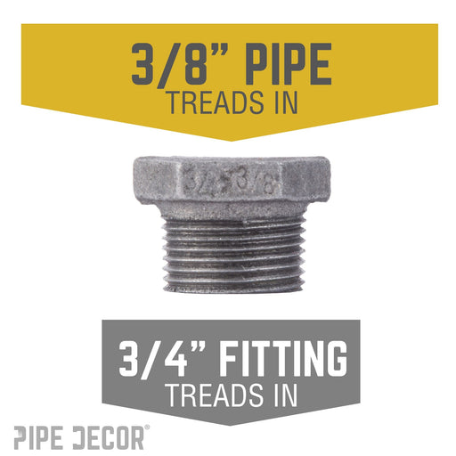 3/4 in. x 3/8 in. Black Bushing - Sweatfully