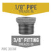 3/8 in. x 1/8 in. Black Bushing - Sweatfully