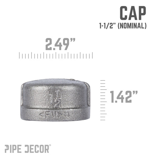 1 1/2 in. Black Cap - Sweatfully