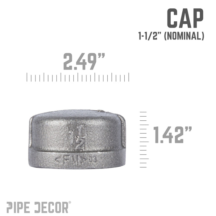 1 1/2 in. Black Cap - Sweatfully