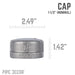 1 1/2 in. Black Cap - Sweatfully