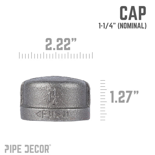1 1/4 in. Black Cap - Sweatfully