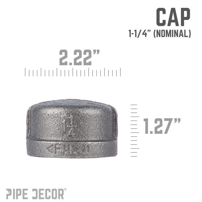 1 1/4 in. Black Cap - Sweatfully