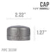 1 1/4 in. Black Cap - Sweatfully