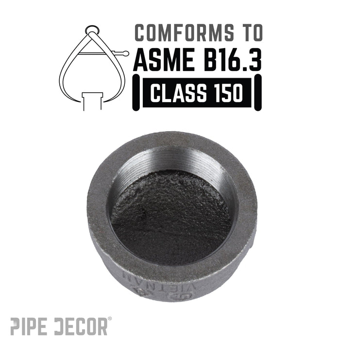 1 1/4 in. Black Cap - Sweatfully