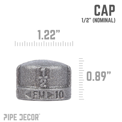 1/2 in. Black Cap - Sweatfully