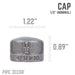 1/2 in. Black Cap - Sweatfully