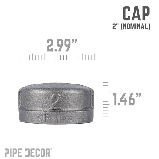2 in. Black Cap - Sweatfully