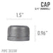 3/4 in. Black Cap - Sweatfully