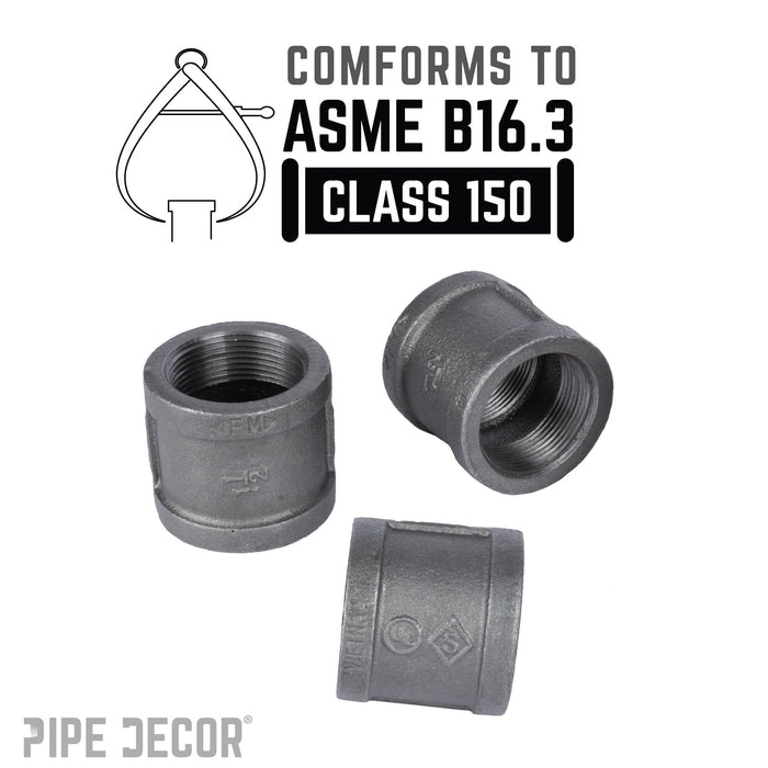 1 1/2 in. Black Coupling - Sweatfully