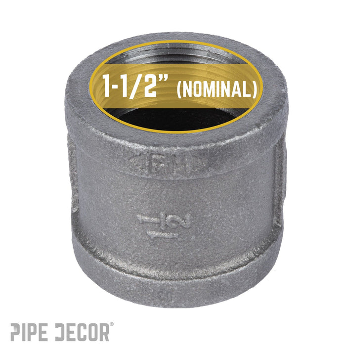 1 1/2 in. Black Coupling - Sweatfully