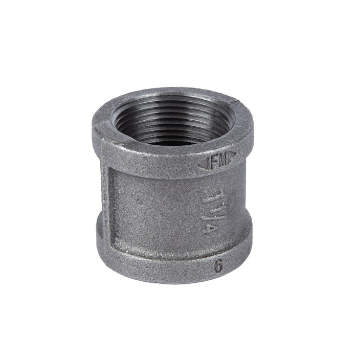 1 1/4 in. Black Coupling - Sweatfully