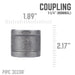 1 1/4 in. Black Coupling - Sweatfully