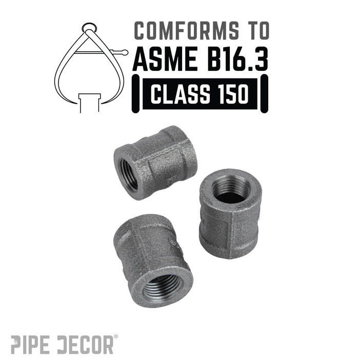 1/2 in. Black Coupling - Sweatfully