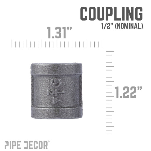 1/2 in. Black Coupling - Sweatfully