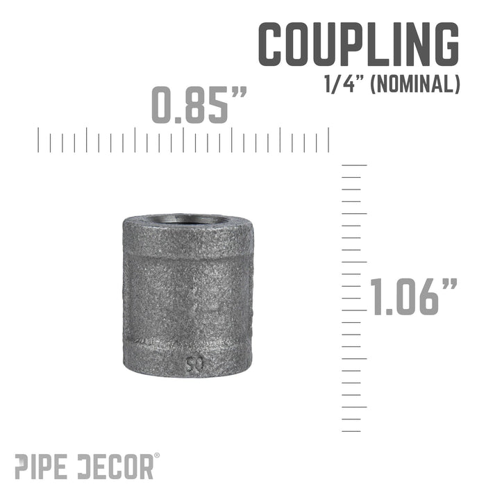 1/4 in. Black Coupling - Sweatfully