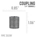 1/4 in. Black Coupling - Sweatfully