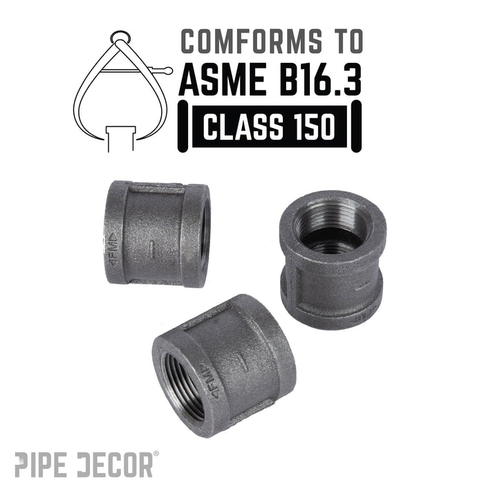 1 in. Black Coupling - Sweatfully