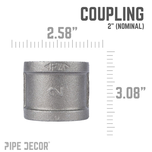 2 in. Black Coupling - Sweatfully