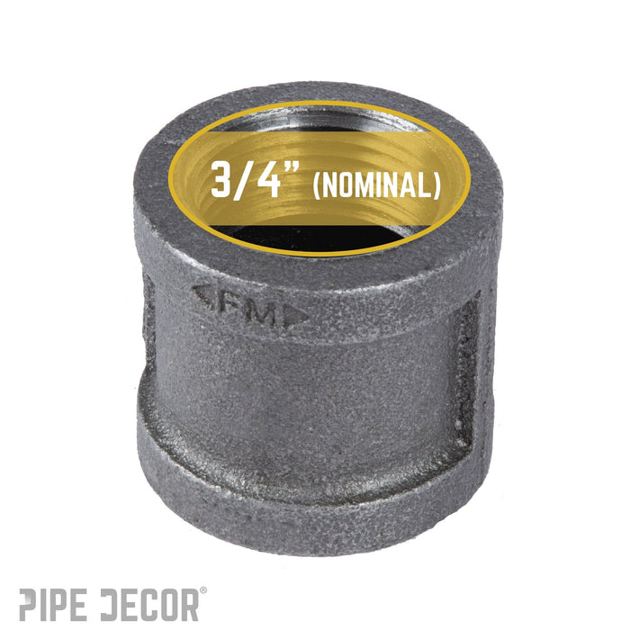 3/4 in. Black Coupling - Sweatfully