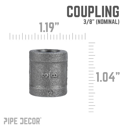 3/8 in. Black Coupling - Sweatfully