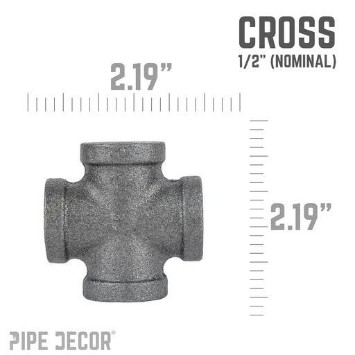 1/2 in. Black Cross - Sweatfully