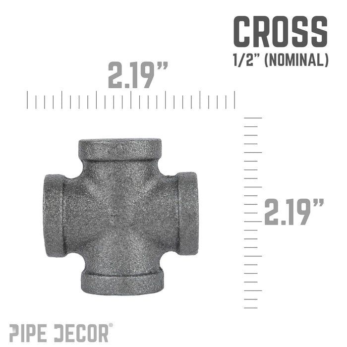 1/2 in. Black Cross - Sweatfully
