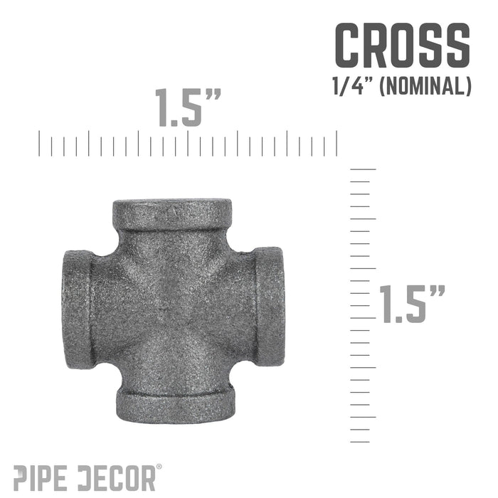1/4 in. Black Cross - Sweatfully